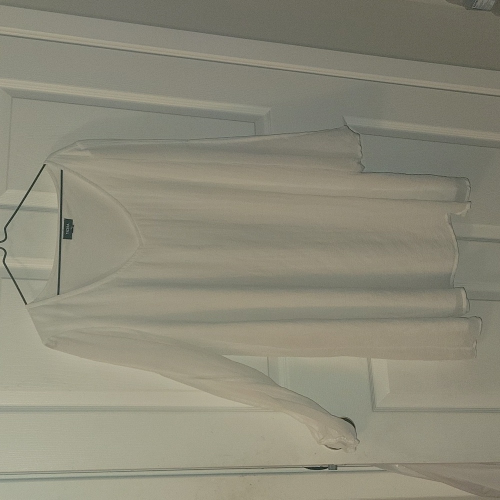 Tacera Brand White Tunic Blouse